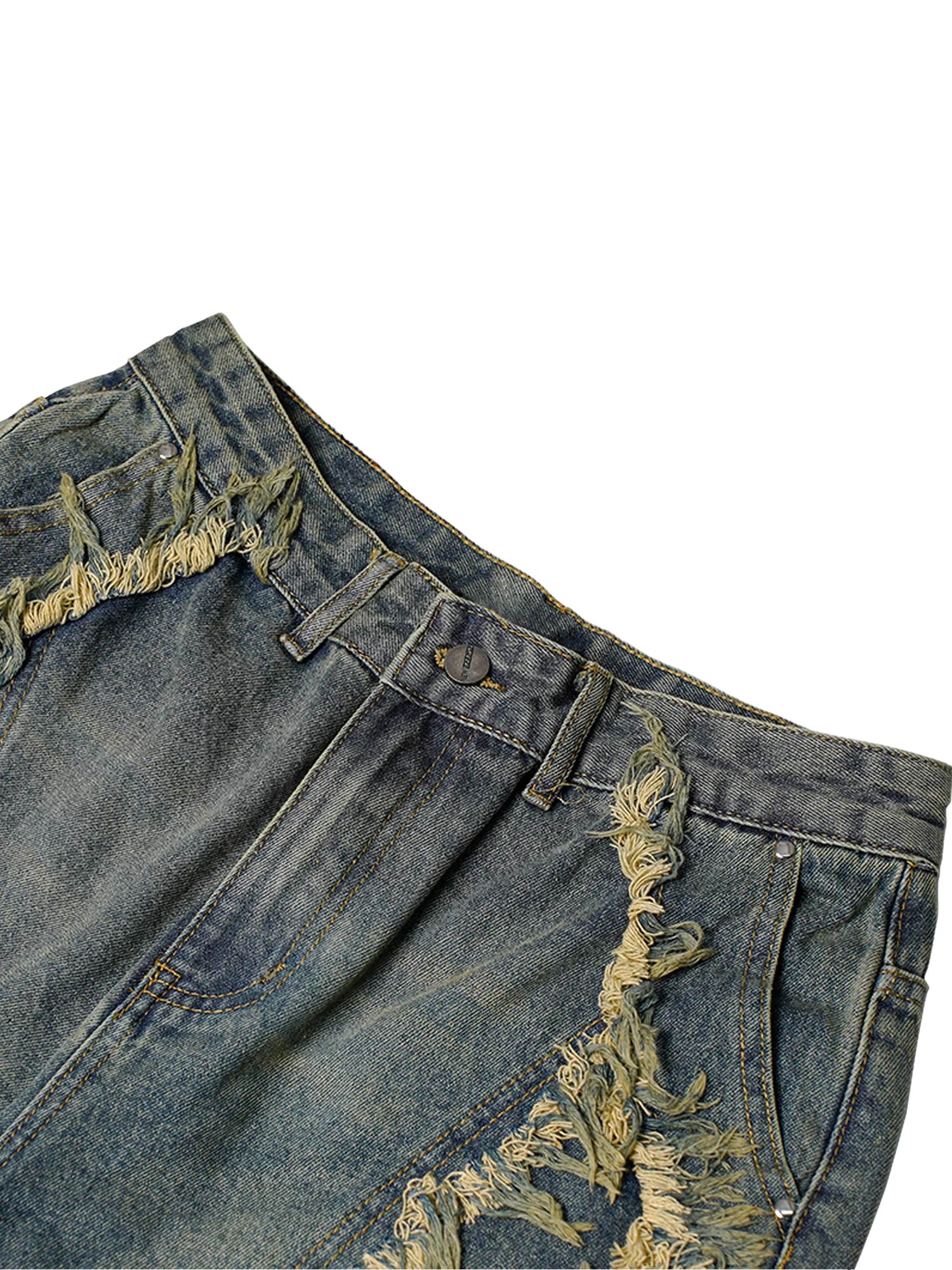 Thesupermade High Street Washed Distressed Denim Shorts - 2100