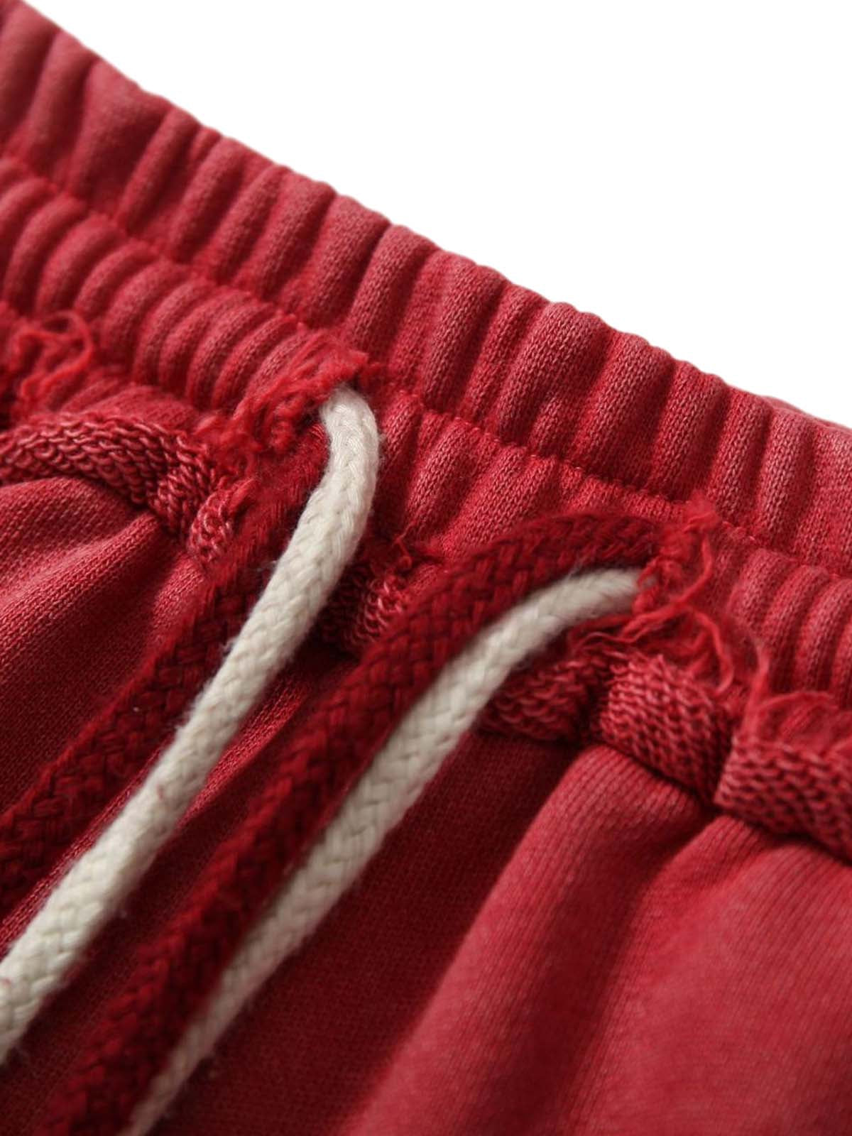Zerrissene rote Culotte-Jeans im Used-Look