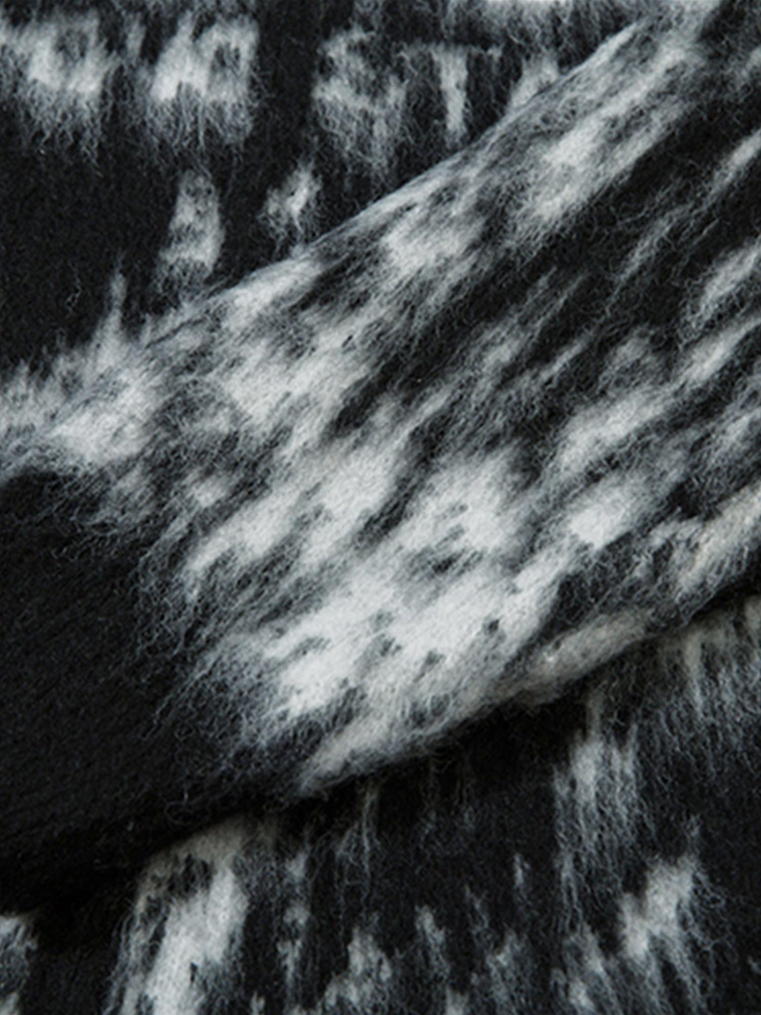 Pull zippé à capuche duveteux en mohair Star de Thesupermade