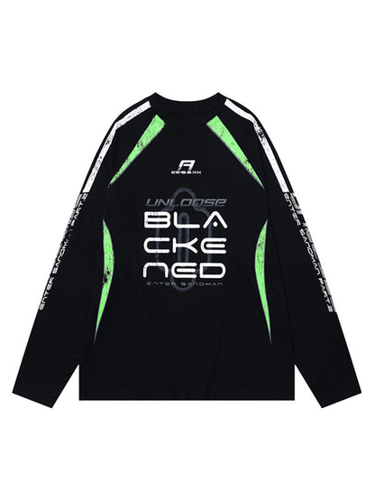 Retro Jersey  Oversized Long Sleeves T-Shirt