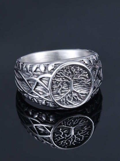 Tree Of Life Vine Stainless Steel Ring