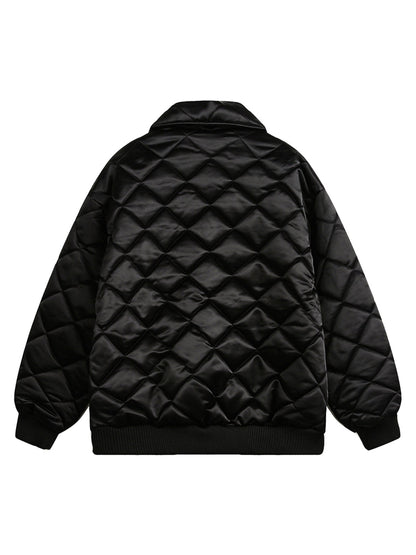 Veste matelassée à lettres et diamants Pearl Letter de Thesupermade