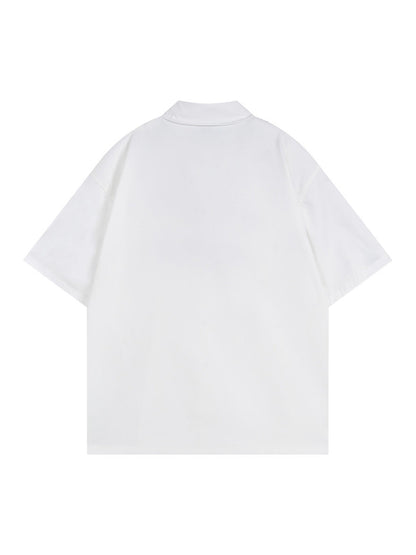 Racing Style Oversized Short Sleeve Shirt