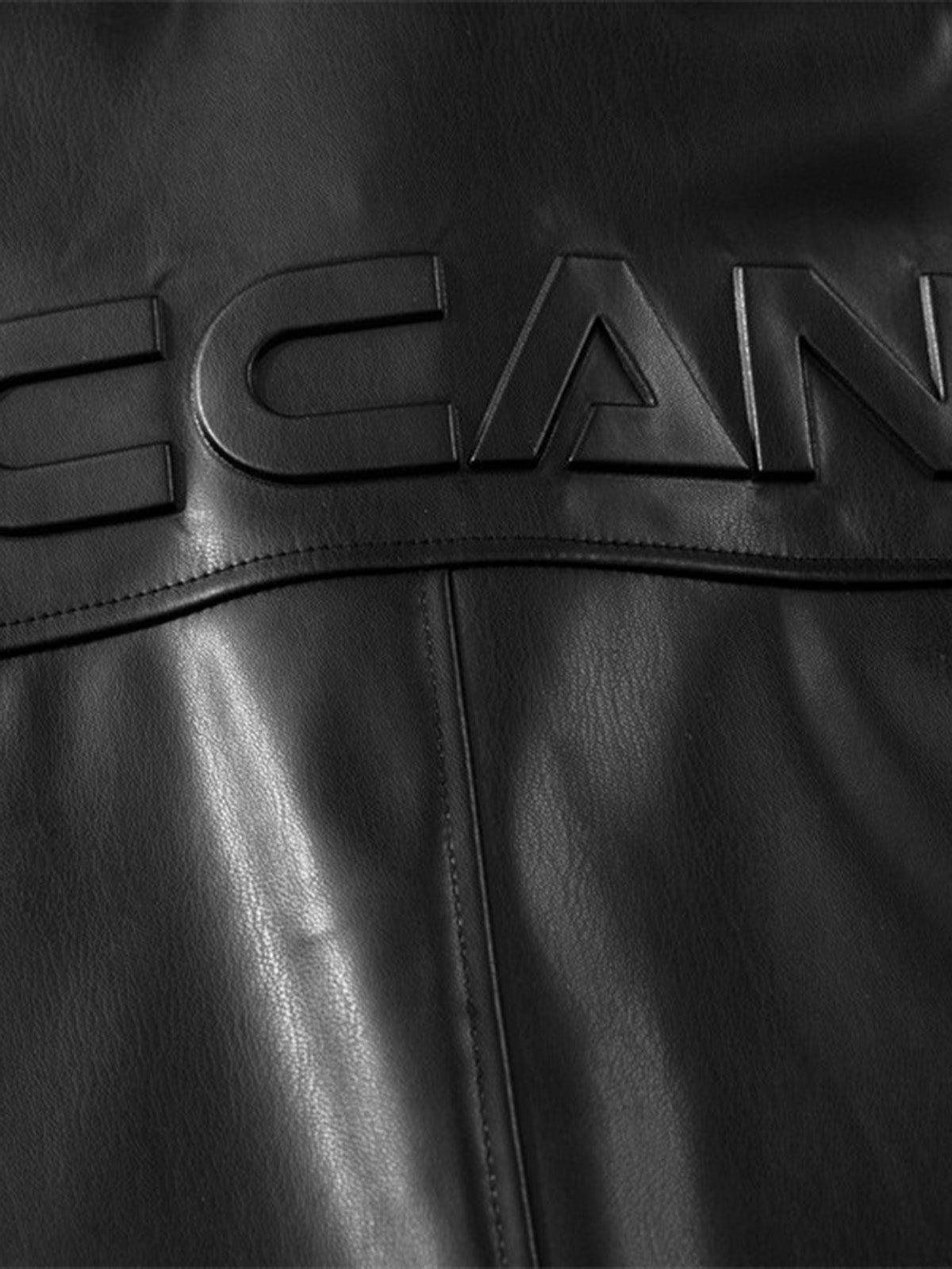 Chemise en cuir PU à manches courtes Cleanfit