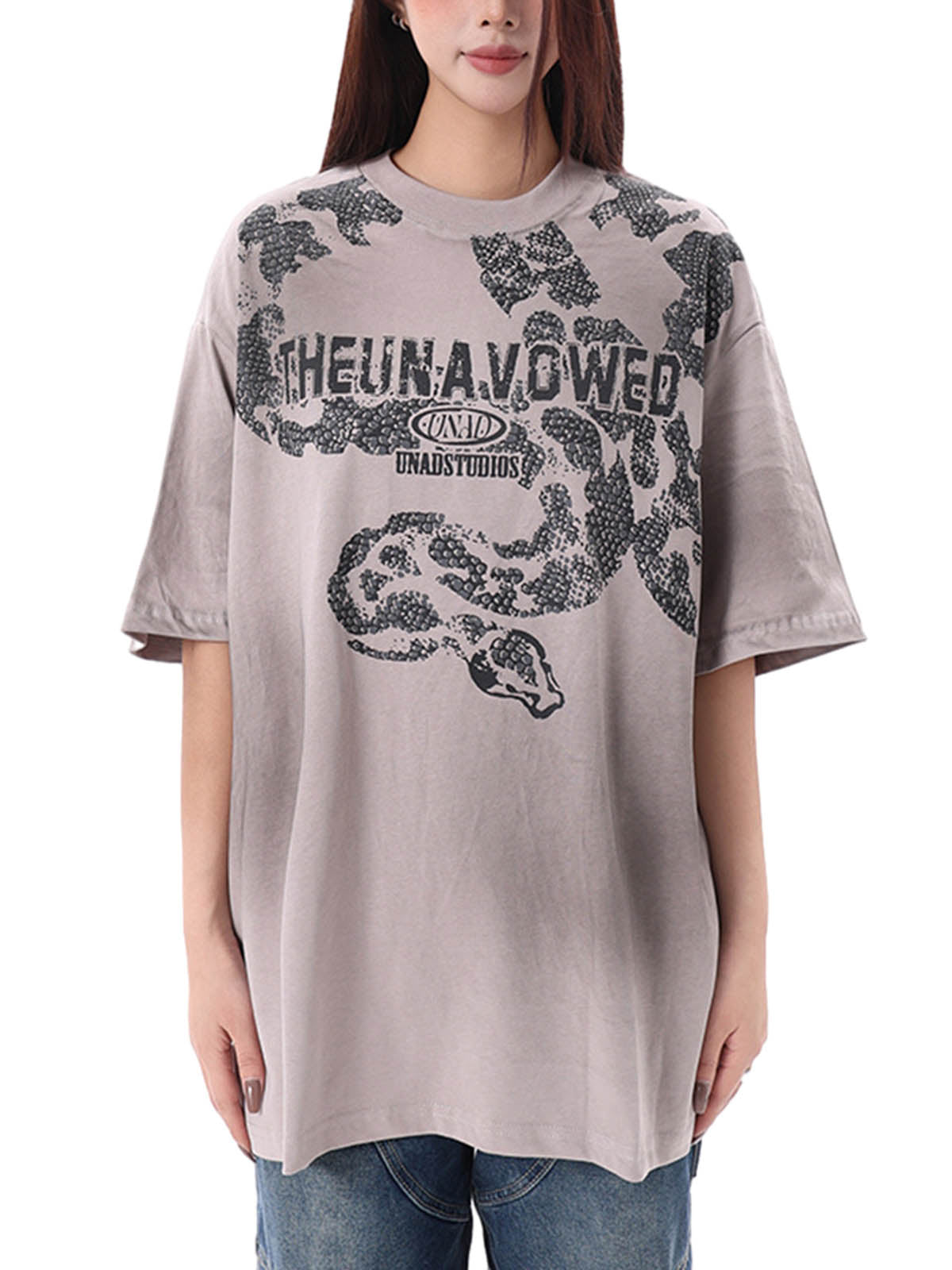 Oversized Snake Graphic T-Shirt