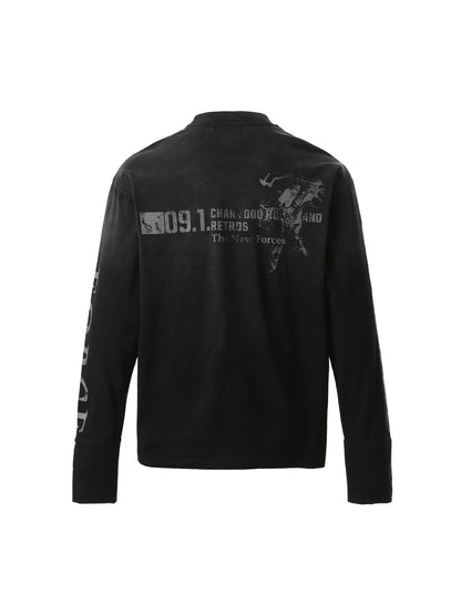 Distressed NO. 09 Long Sleeve T-Shirt