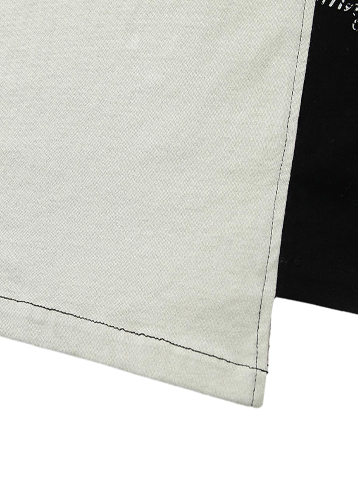T-Shirt mit gespleißtem Dekonstruktions-Print