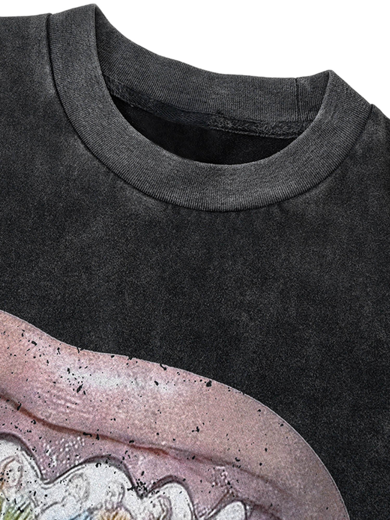 T-shirt à motif de dents de diamant - 2258
