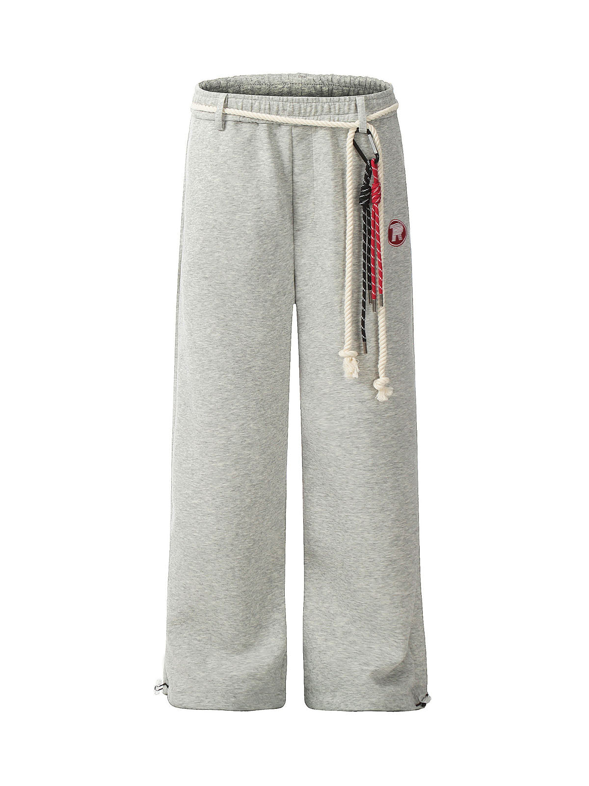 Vintage Rope-Belt Straight-Leg Sweatpants