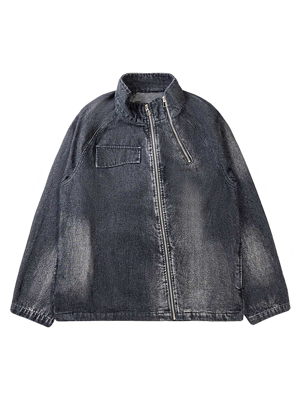 Thesupermade Washed Distressed Denim Jacket