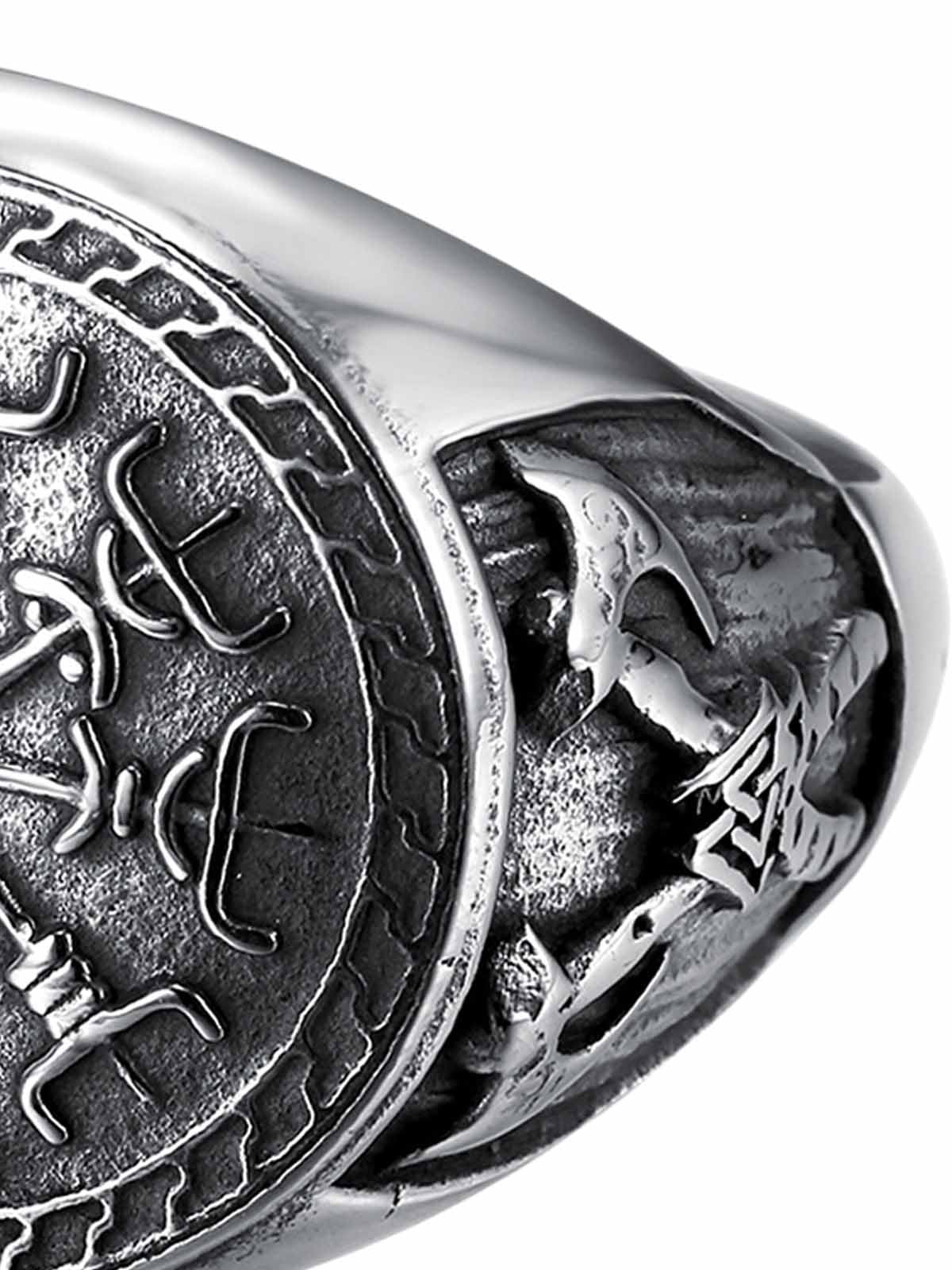 Engraved Stainless Steel Ring