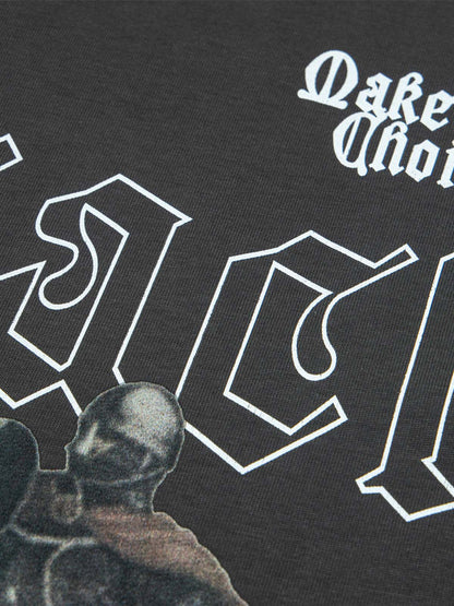 T-shirt imprimé peinture à l'huile rétro