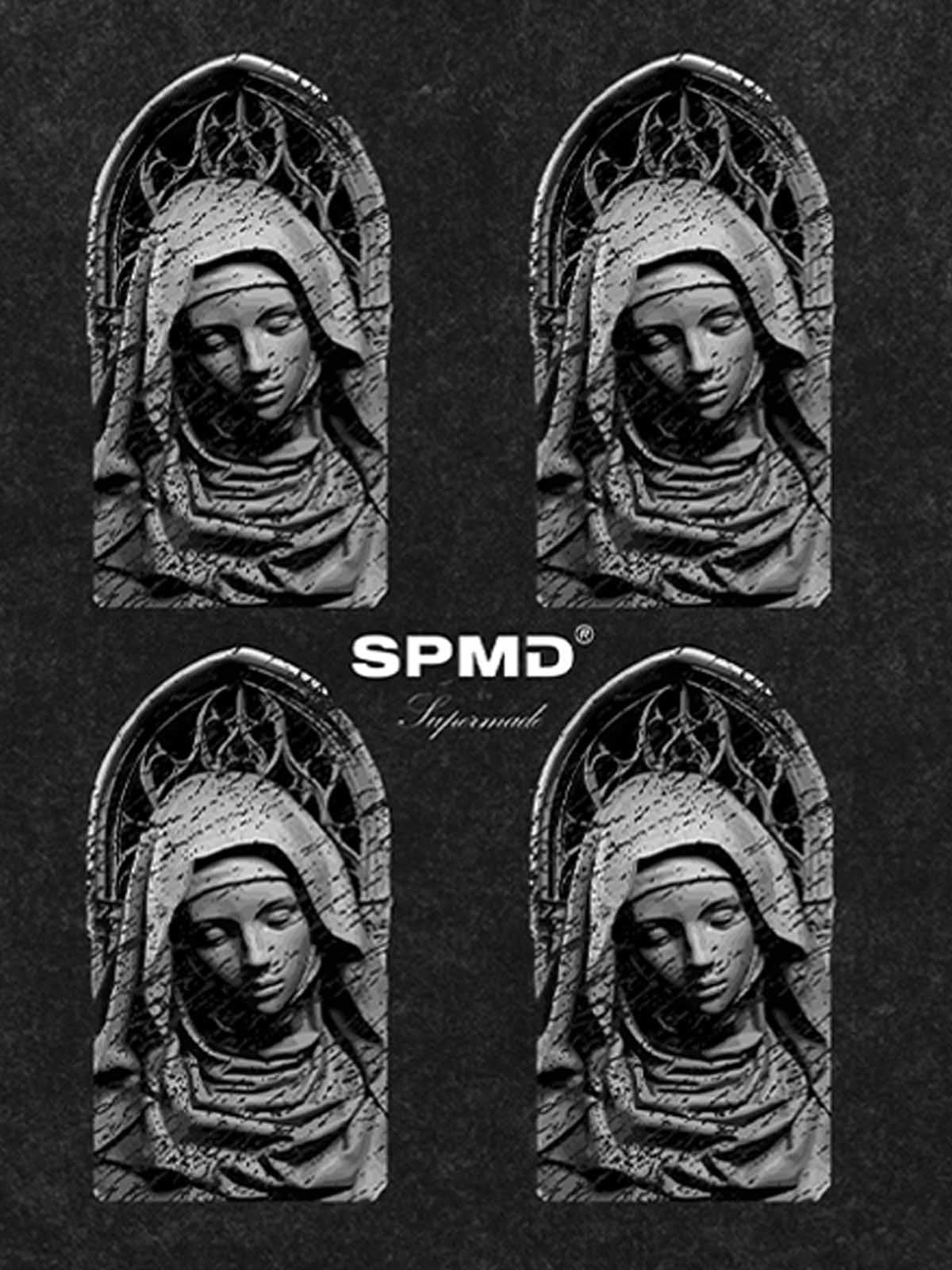 Original Virgin Mary Mottled Sculpture Print T-Shirt