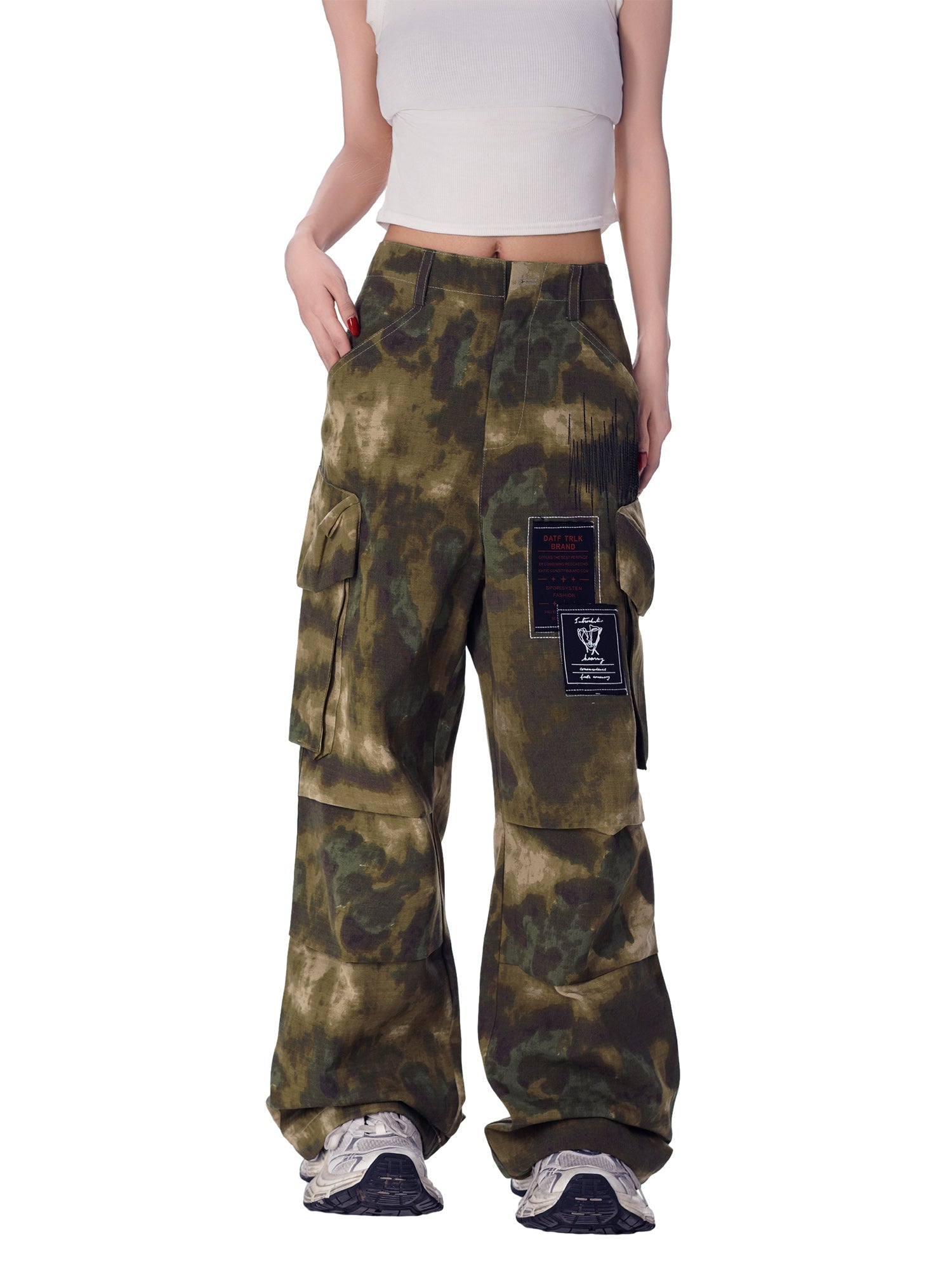 Thesupermade High Street Badge Camouflage Multi-Pocket Pants - 2253