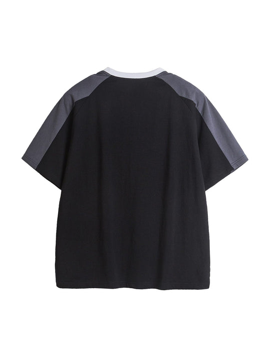 Thesupermade – T-Shirt mit amerikanischem Retro-Patchwork-Print 