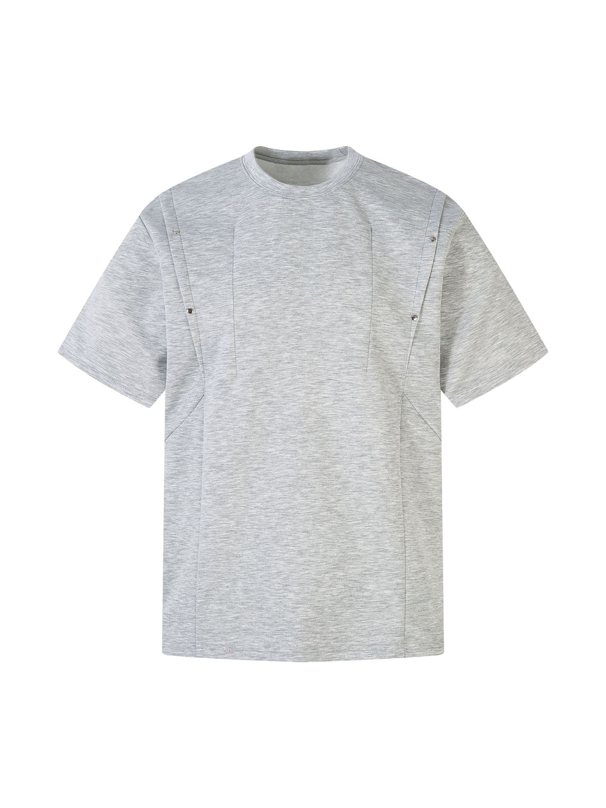 T-shirt fonctionnel plissé à rivets rétro