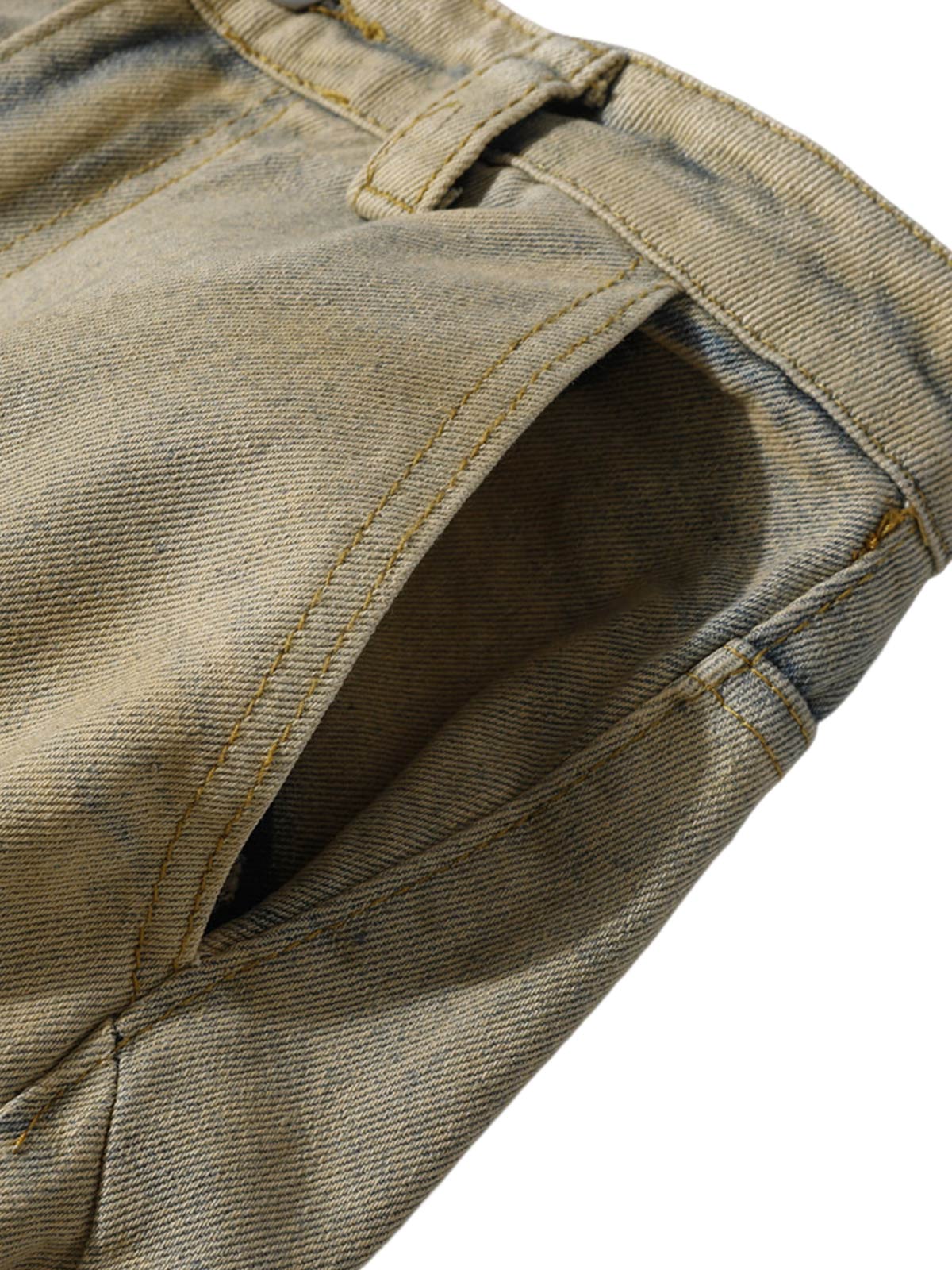 Jeans mit verwaschenem Graffiti-Sprühfarbenfass