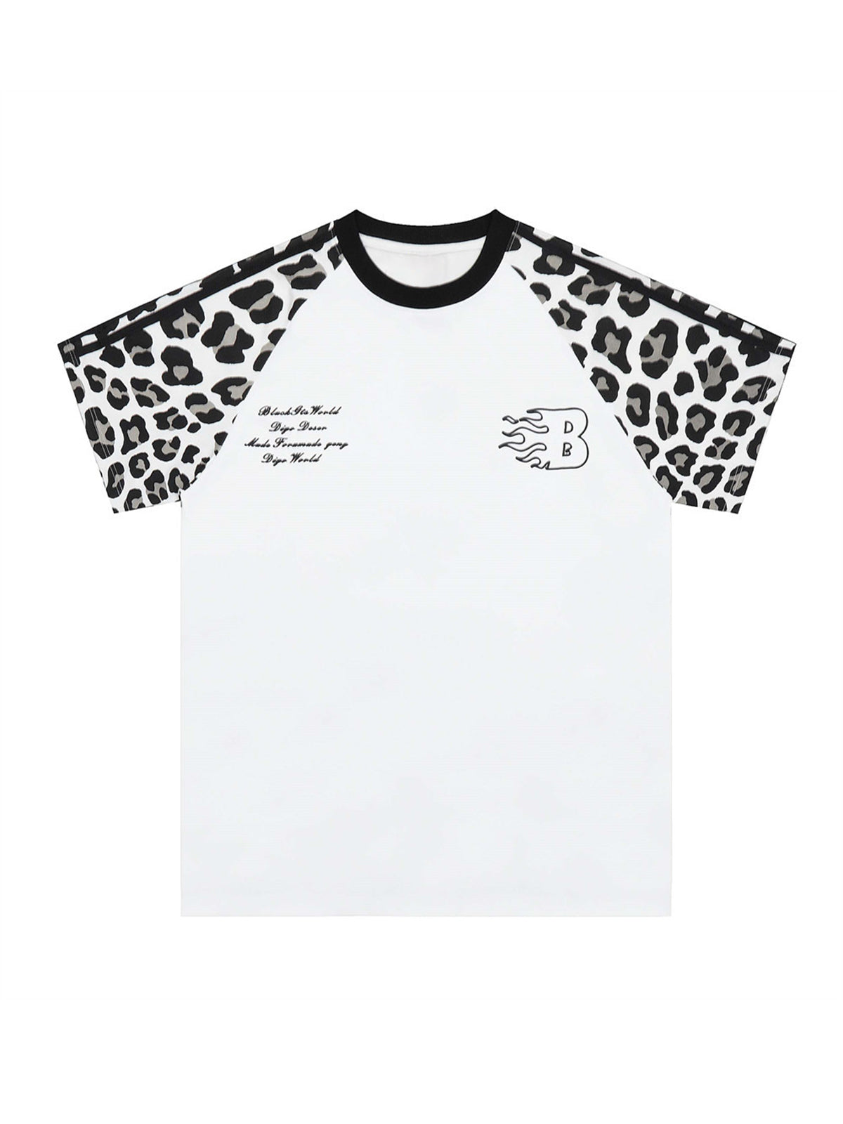T-shirt à manches raglan imprimé guépard