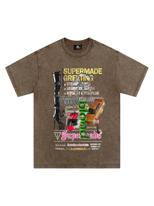 T-shirt à imprimé graphique audacieux