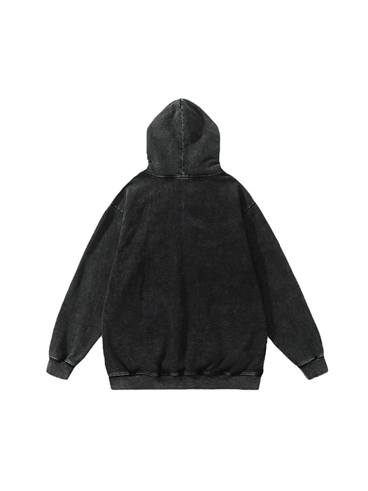 Thesupermade – Sweatshirt mit Gothic-Abzeichen-Print im Used-Look