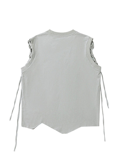 Graphic Adjustable Straps Vest