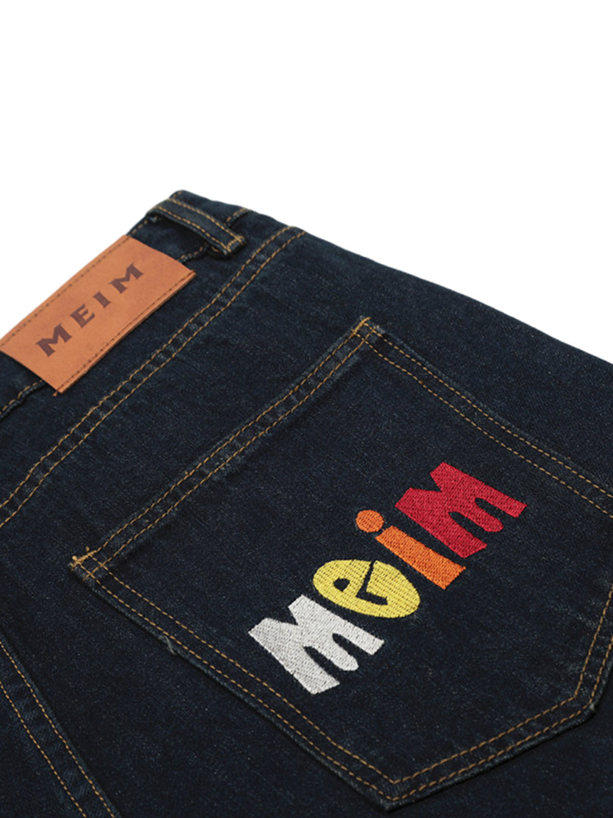 Vintage Fireworks Letter Embroidered Denim Jorts