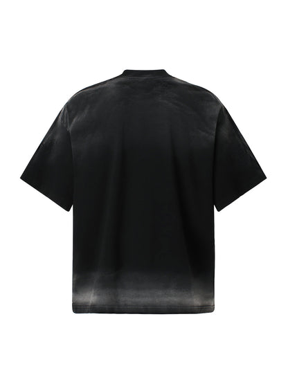 T-Shirt mit Retro-Farbverlauf und Grafik