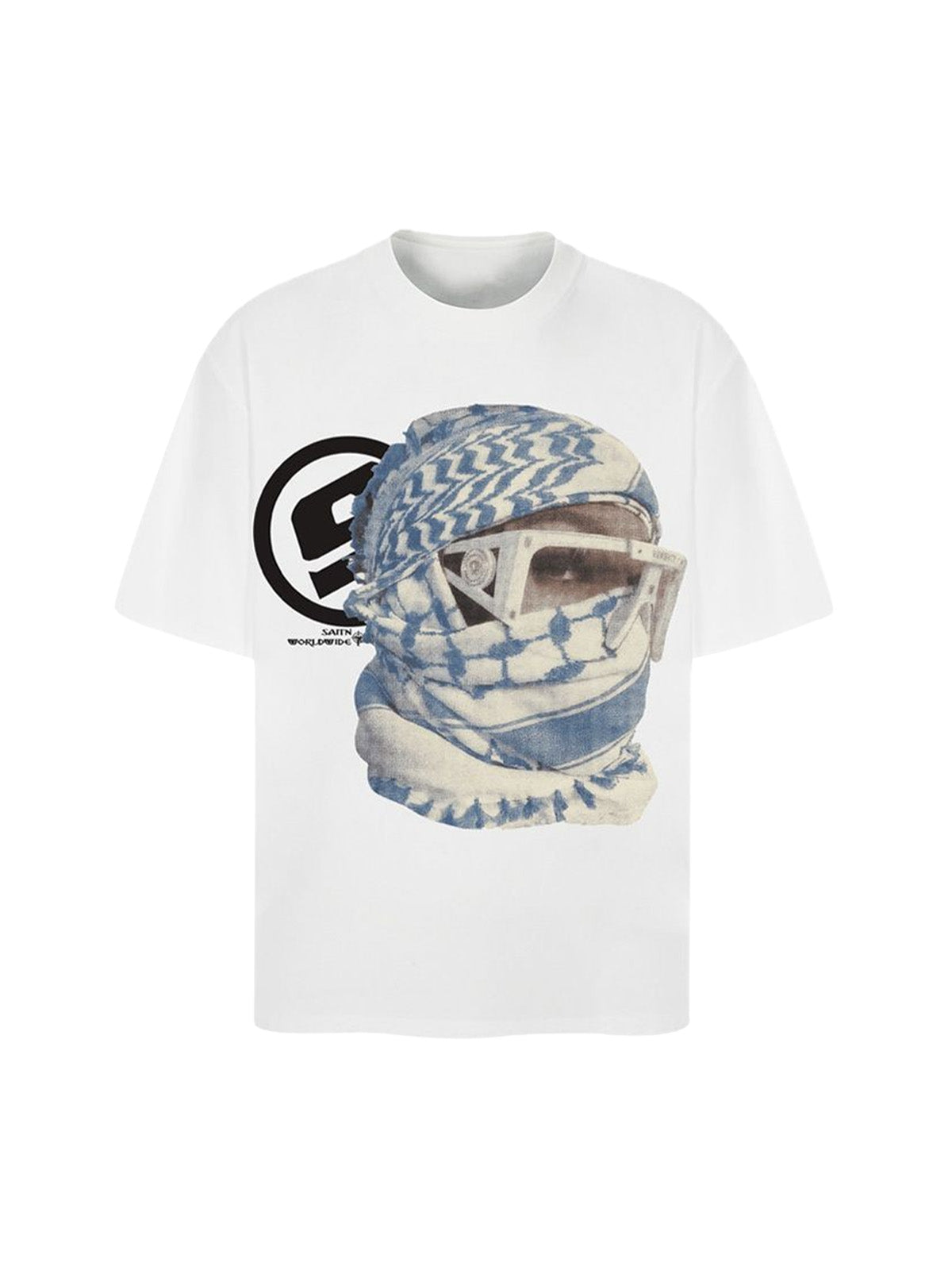 Maskiertes Porträt Grafik T-Shirt