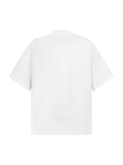 Retro Embroidery Beaded Letter Print T-shirt