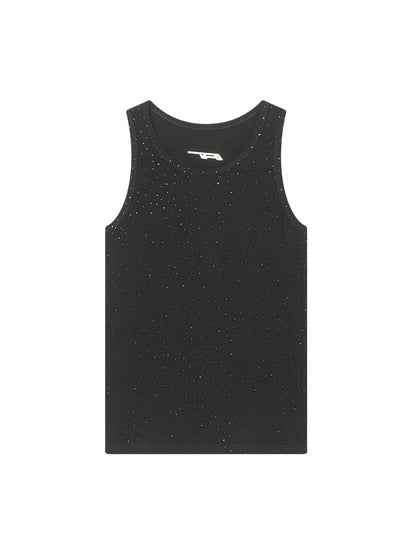 Street Heavy Rhinestone Threaded Vest