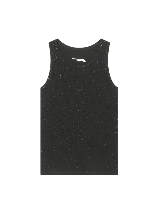 Street Heavy Rhinestone Threaded Vest
