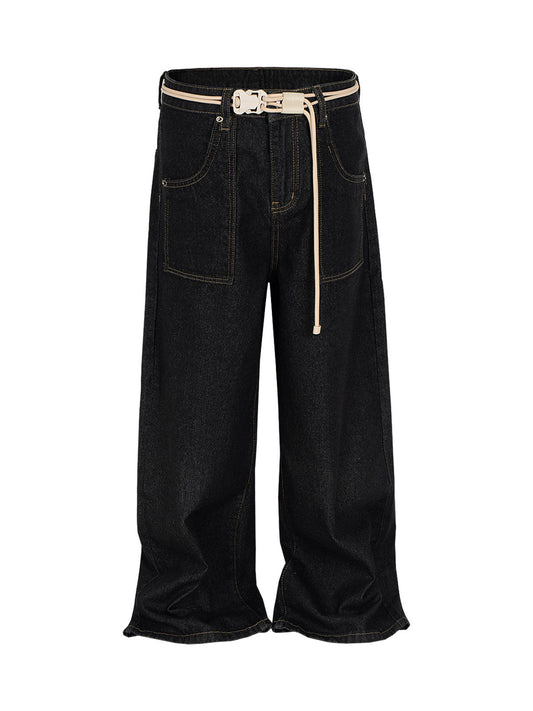 Cleanfit Buckle Belt Baggy Jeans