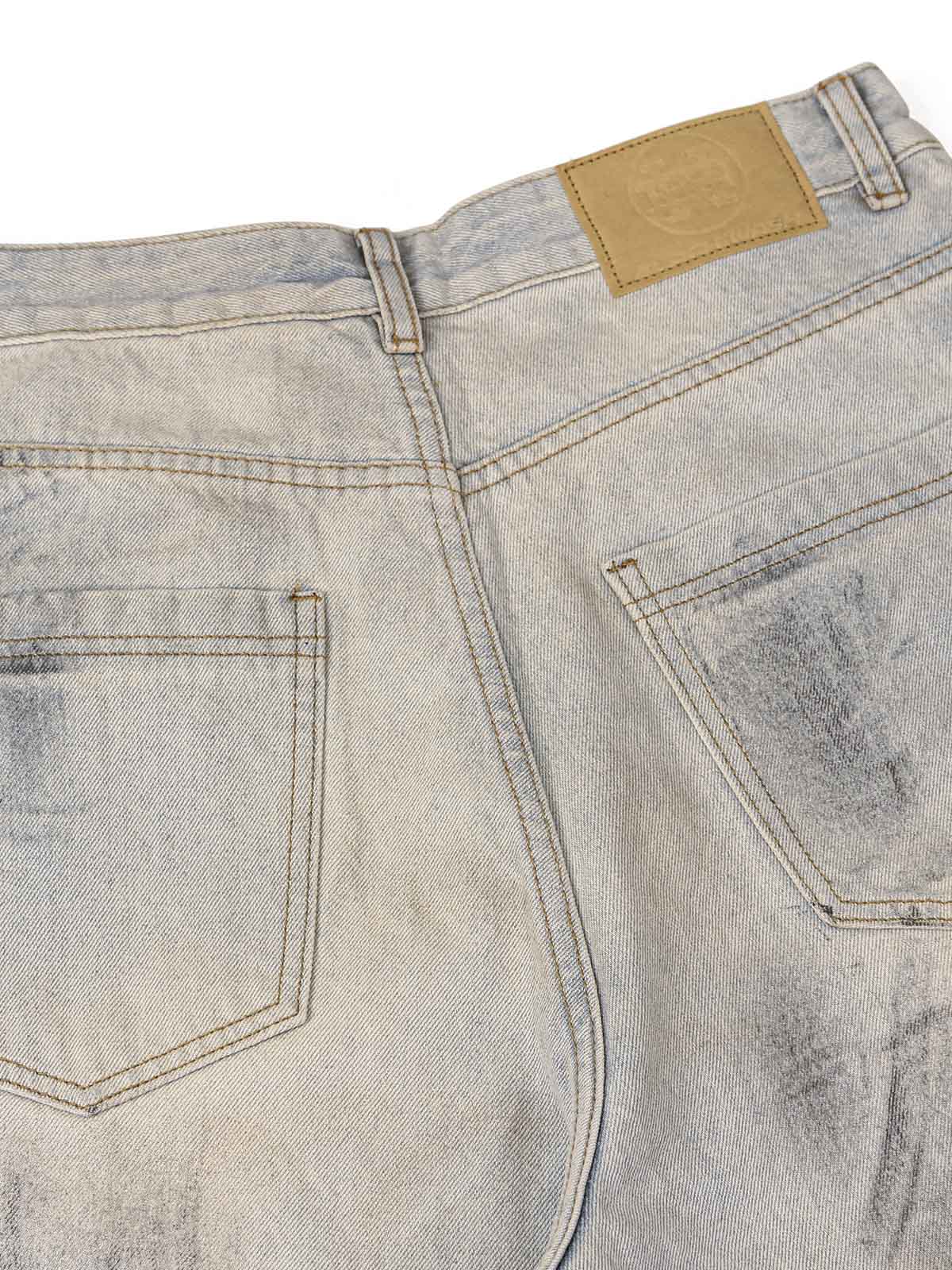 Thesupermade Washed Mud-Dye Straight Jeans