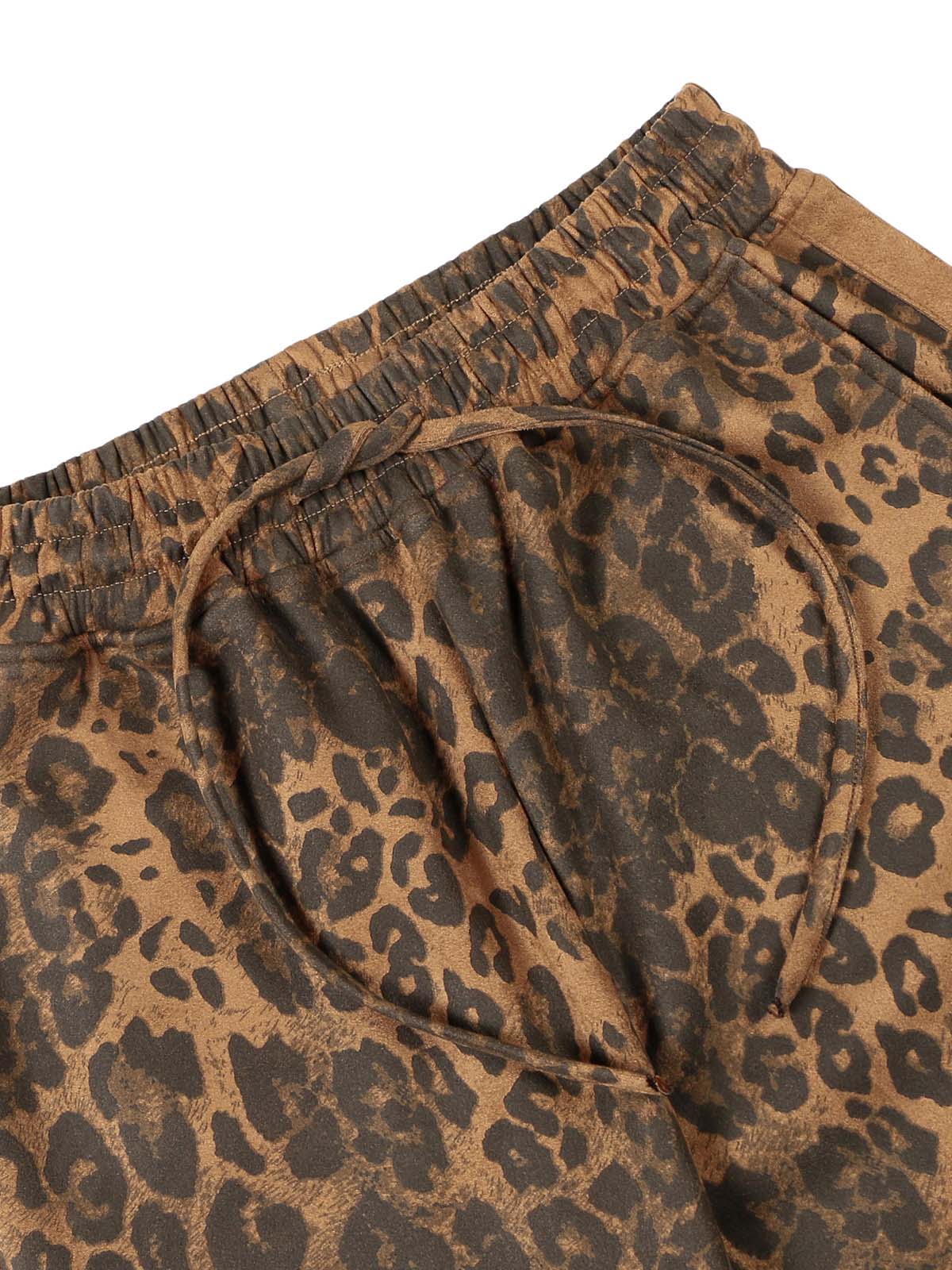 Thesupermade Cheetah Print Suede Tracksuit