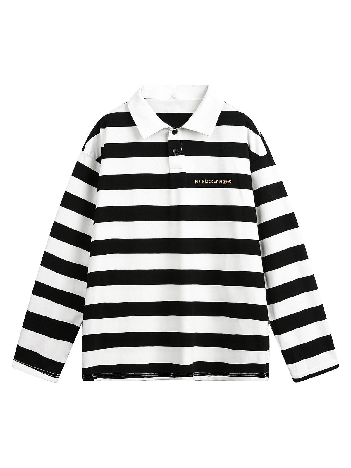 Striped Detachable Fur Collar Long-Sleeve T-shirt