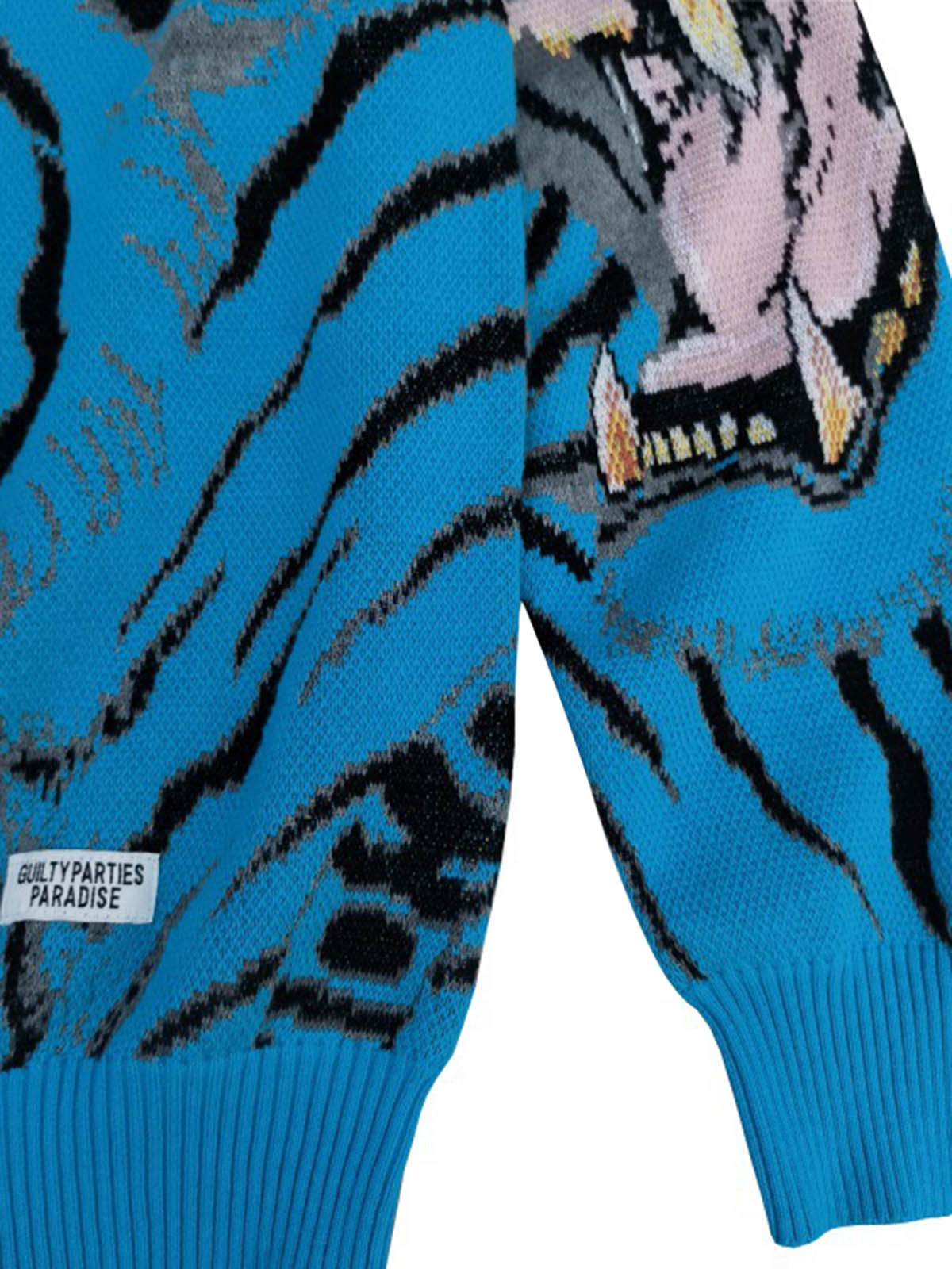 Tiger Crew Neck Knitted Sweater