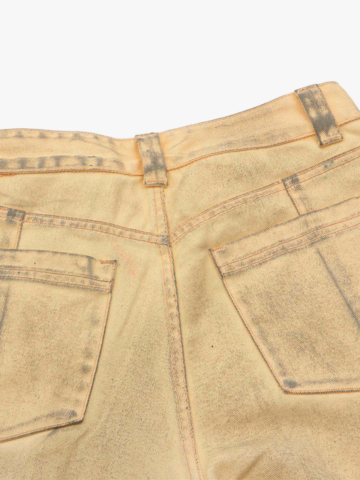 Washed Distressed Detachable Scarf Barrel Jeans