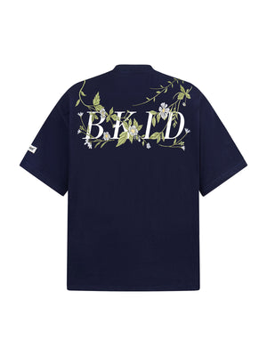 Floral Embroidered Oversized Short Sleeve T-Shirt
