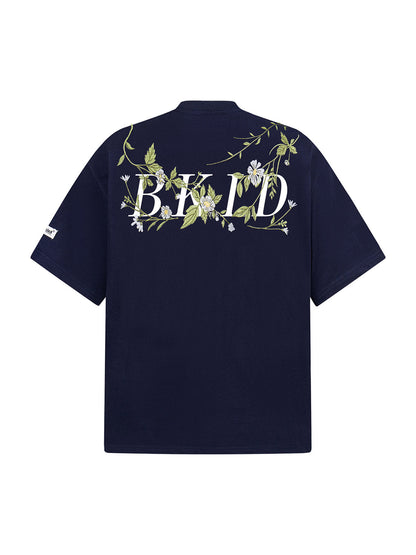 Floral Embroidered Oversized Short Sleeve T-Shirt