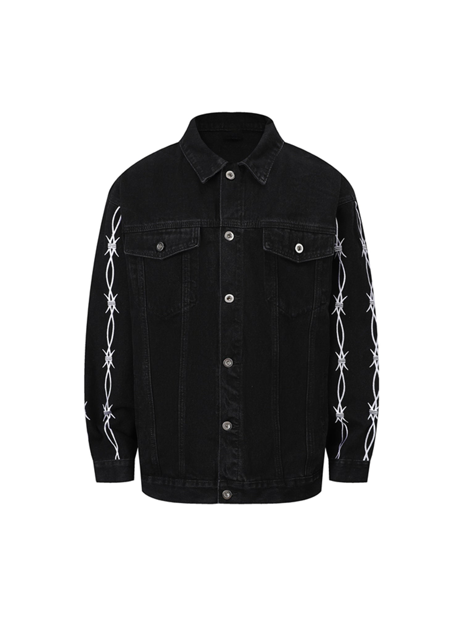 Thesupermade Thorn Embroidered Denim Jacket