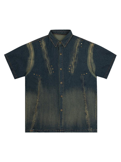 Raw Edge Denim Shirt