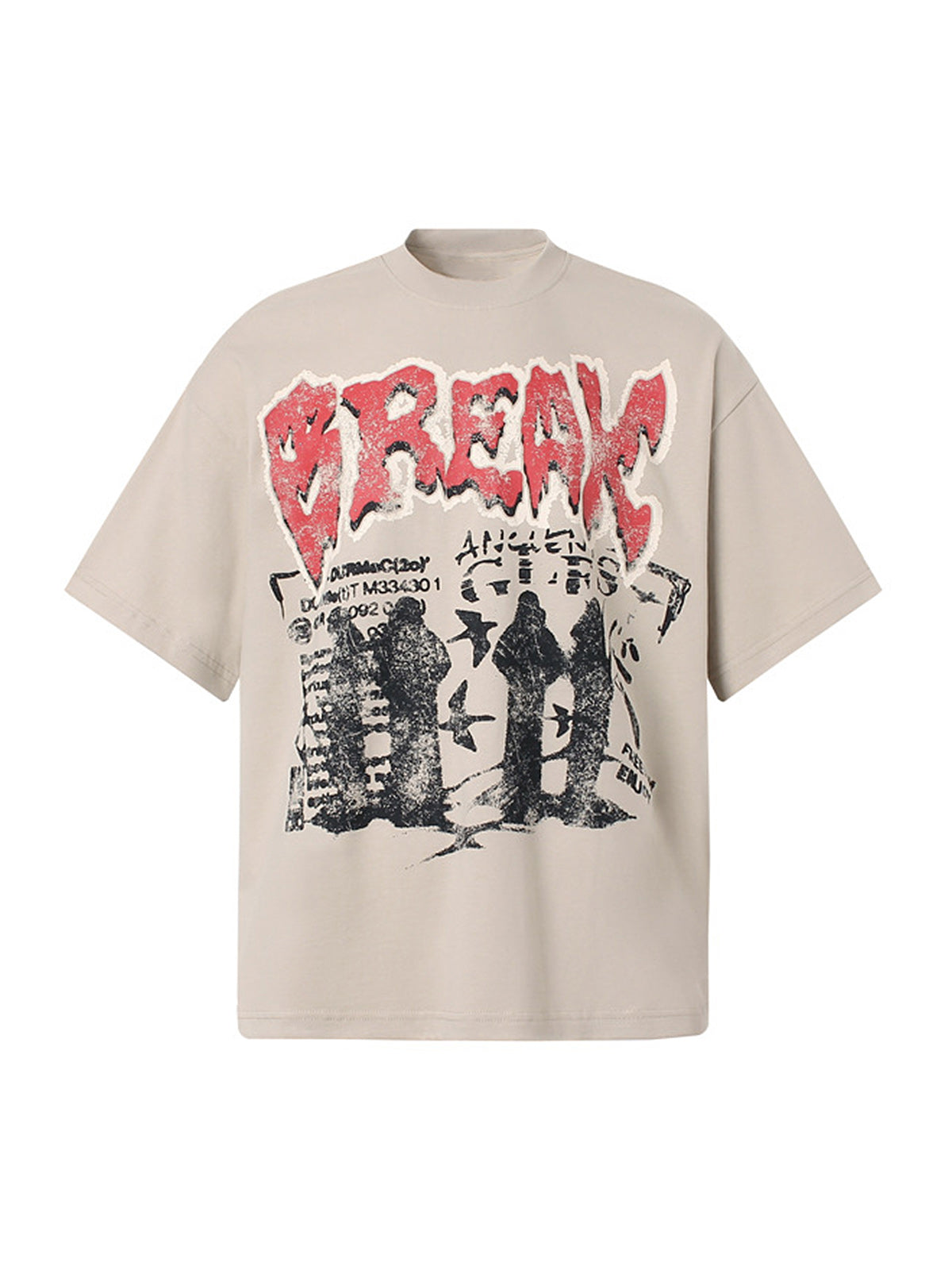 Graphic "BREAK" Print T-Shirt
