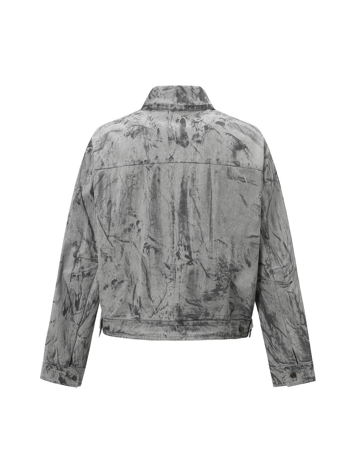 Tie-Dye Denim Bomber Jacket