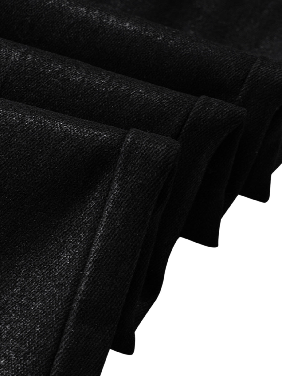 Thesupermade Schwarze, gewachste Schlagjeans – 2212