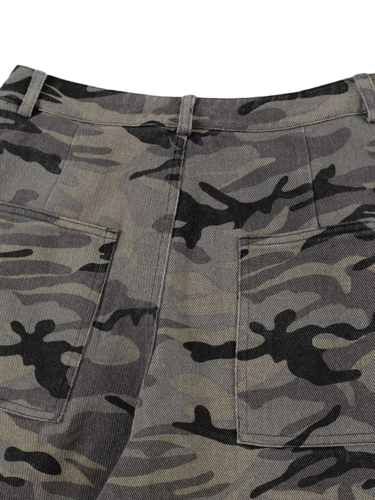 Thesupermade Camouflage Multi Pocket Cargo Pants