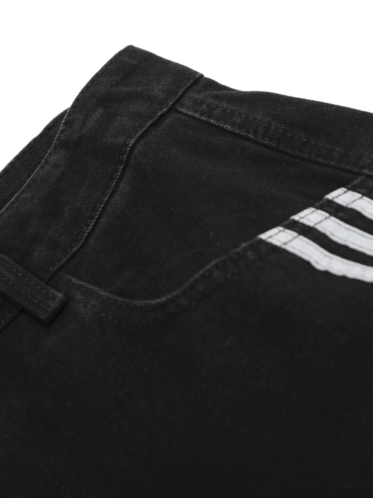 Striped Stitching Barrel Jeans