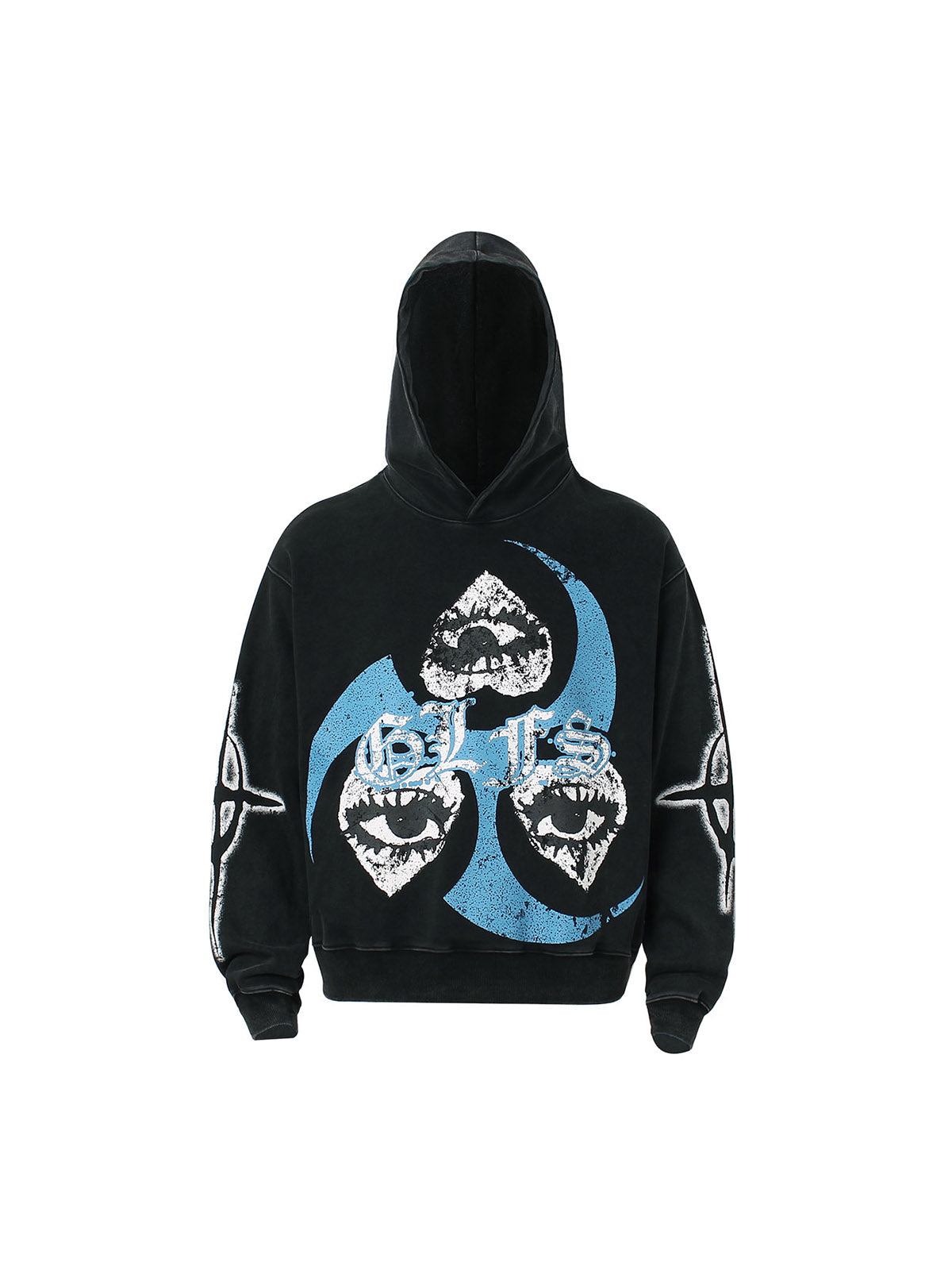 Thesupermade Kapuzenpullover mit „Triple Eye“-Grafik