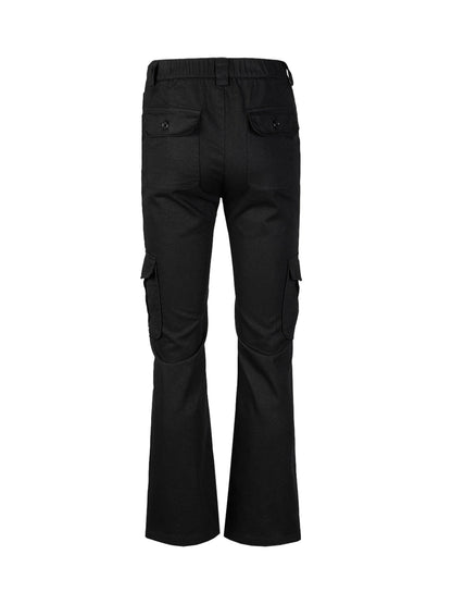 Multi-Pocket Slim Fit Flare Pants