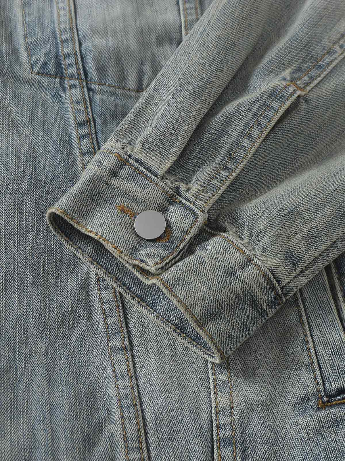 Veste en jean rétro délavée Totem