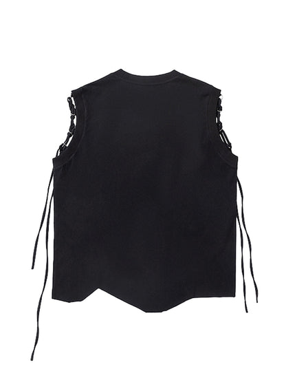 Graphic Adjustable Straps Vest